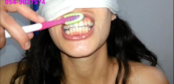  Sharon From Tel-Aviv Brushes Her Teeth With Cum